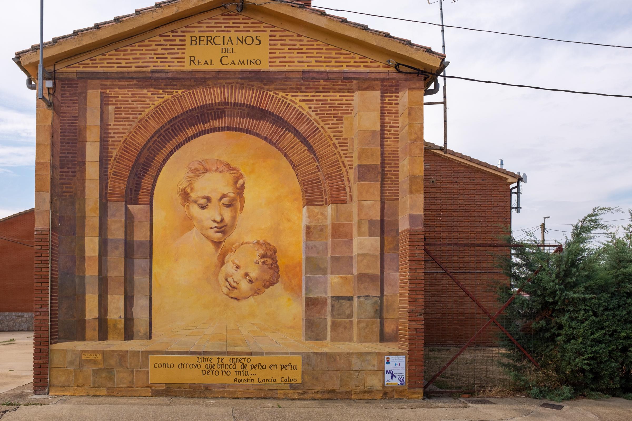 Scenic view of Bercianos del Real Camino on the Camino Francés