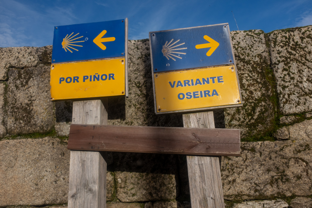 Photo of Piñor Route v. Variante Oseira on the Camino de Santiago